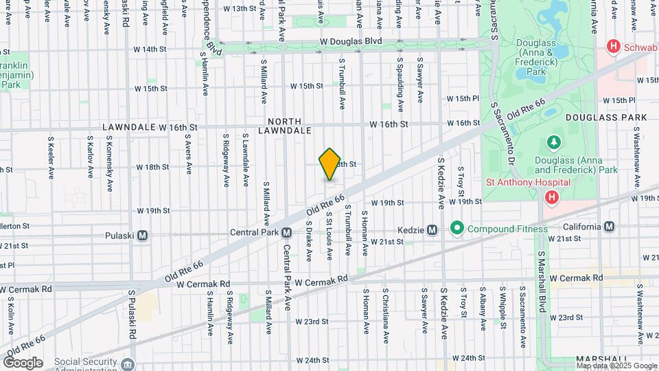 1833 S St Louis Ave Map and Location Details