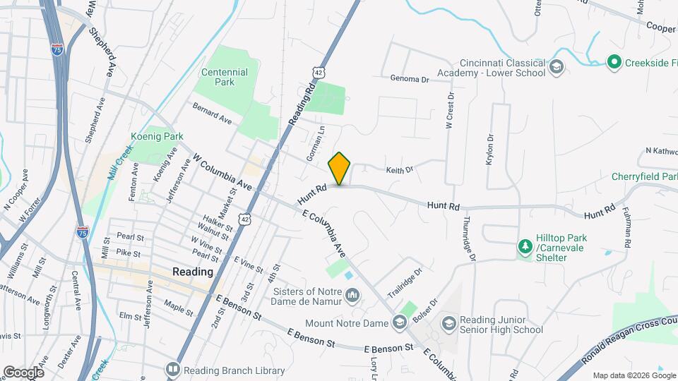 1708 Hunt Rd Map and Location Details