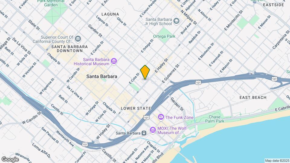 221 E Haley St Mapa y Detalles de la Ubicación