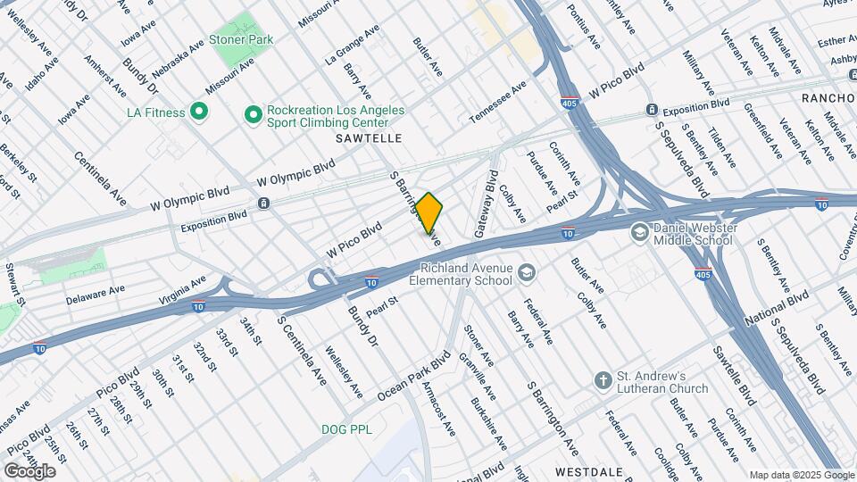 2449 S Barrington Ave Mapa y Detalles de la Ubicación
