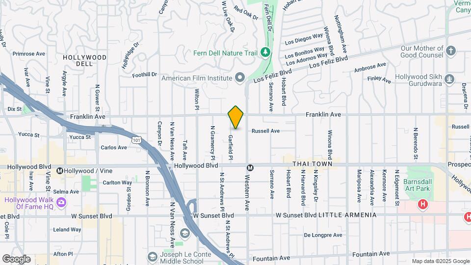 1822 Garfield Pl Map and Location Details