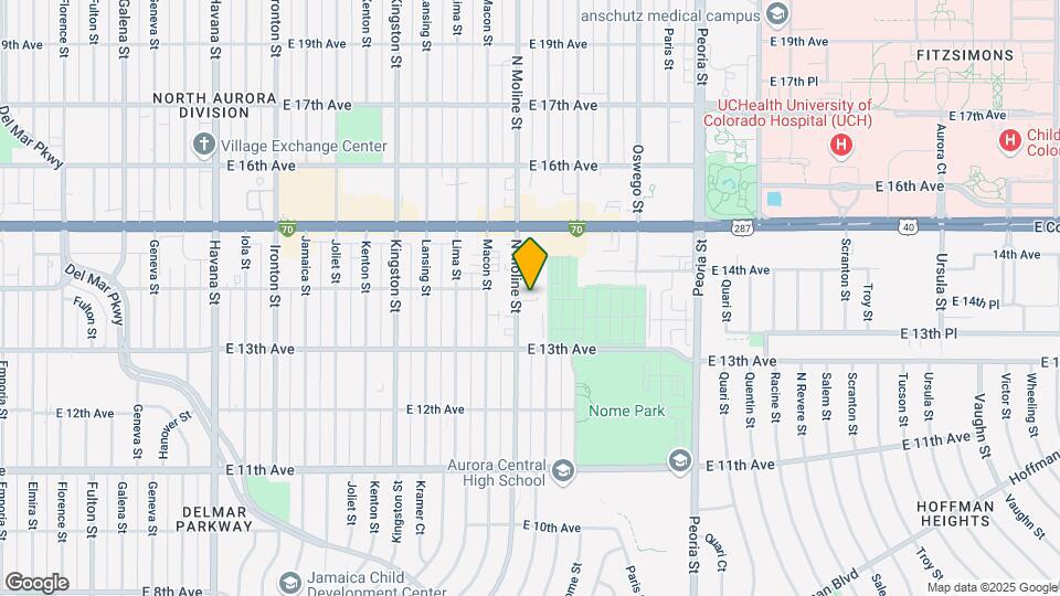 1380 N Moline St Map and Location Details