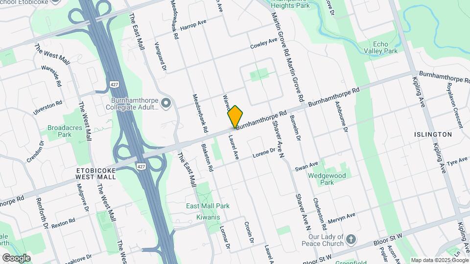382 Burnhamthorpe Rd Map and Location Details