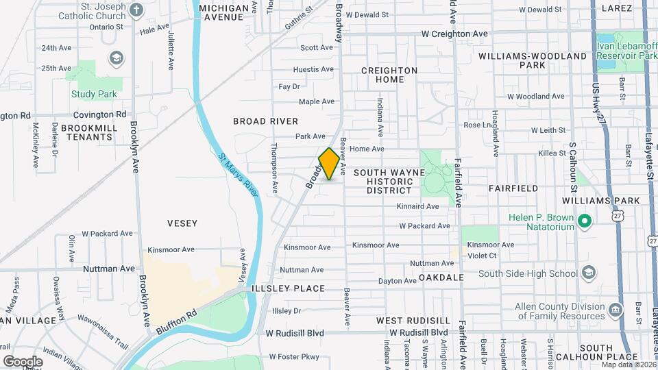 1125 W Wildwood Ave Map and Location Details