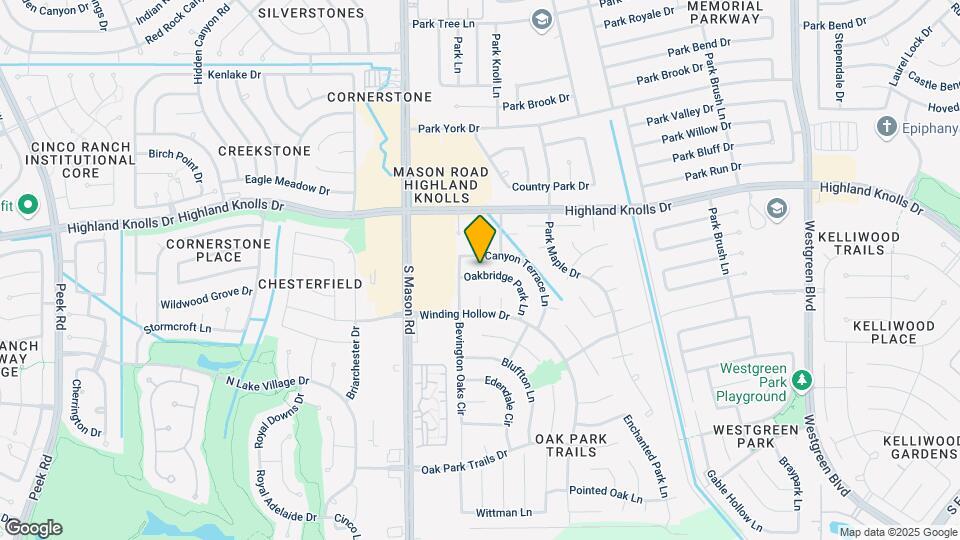 21722 Oakbridge Park Ln Mapa y Detalles de la Ubicación