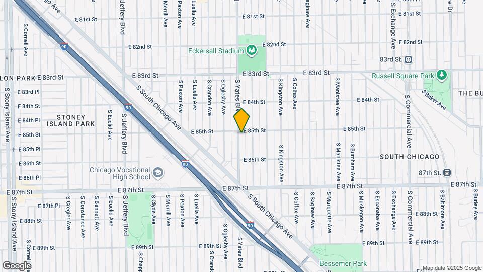 8509 S Yates Blvd Map and Location Details