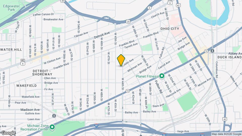 1882 W 44th St Map and Location Details