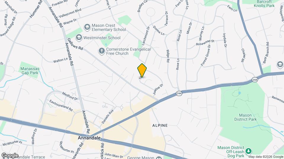 3915 Terrace Dr Map and Location Details