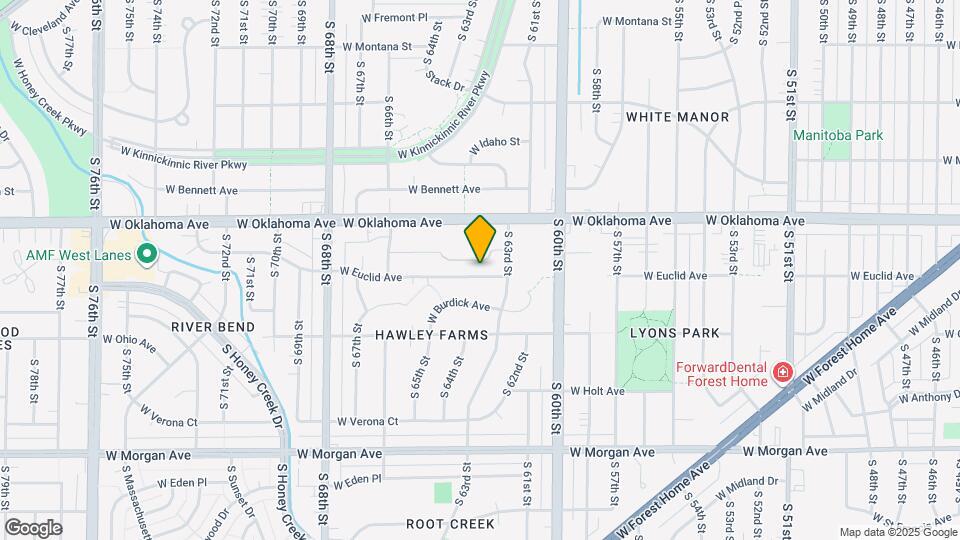 6336 W Euclid Ave, Unit Lower Unit Map and Location Details