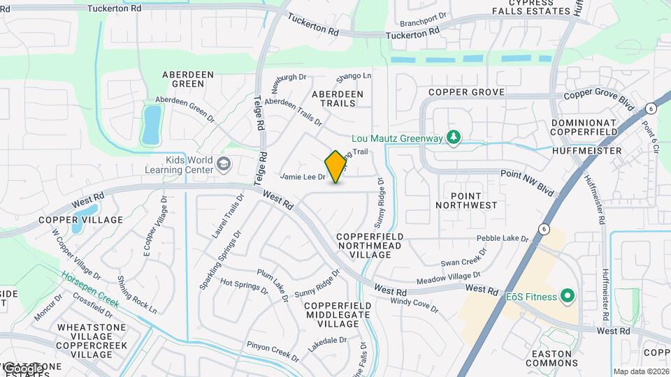 15806 Oak Mountain Dr Map and Location Details