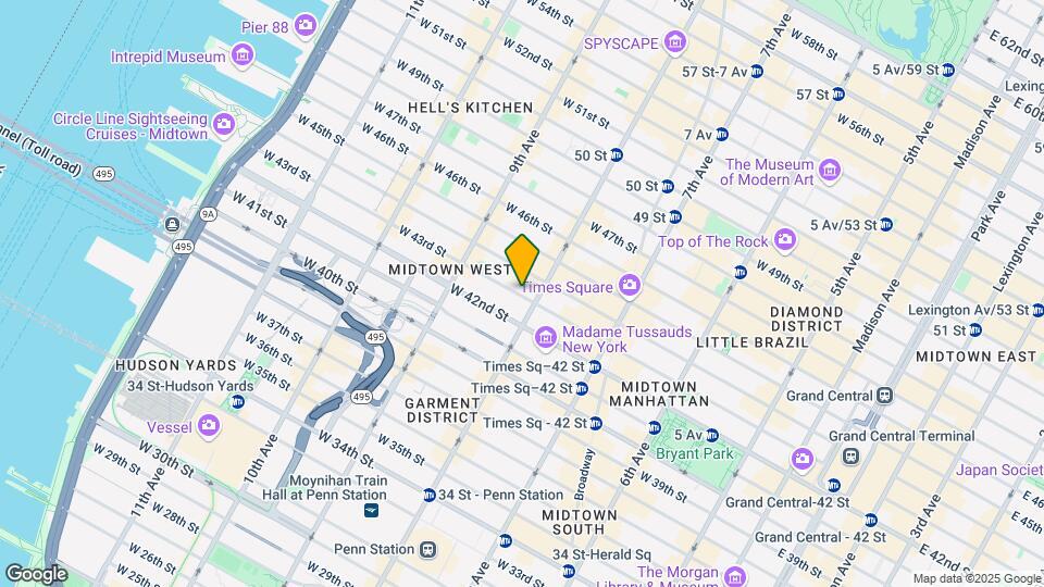 309 W 43rd St Map and Location Details