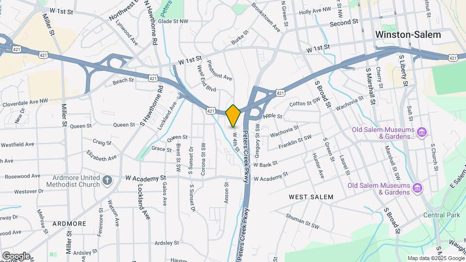 1424 W 4th St Map and Location Details