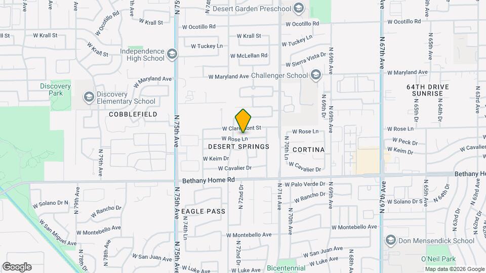 7222 W Rose Ln Mapa y Detalles de la Ubicación