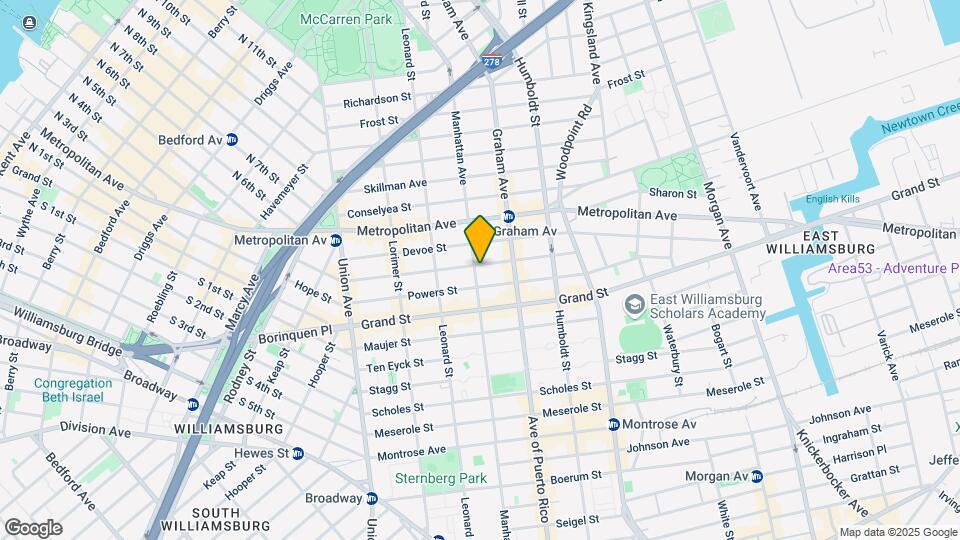 274 Manhattan Ave Mapa y Detalles de la Ubicación