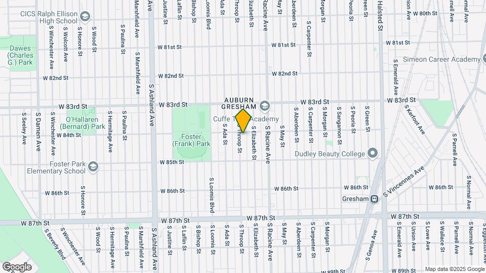8407 S Throop St-Unit -1 Map and Location Details