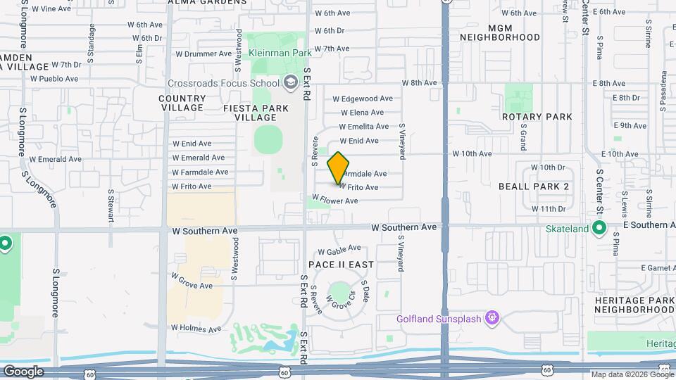 705 W Frito Ave Mapa y Detalles de la Ubicación