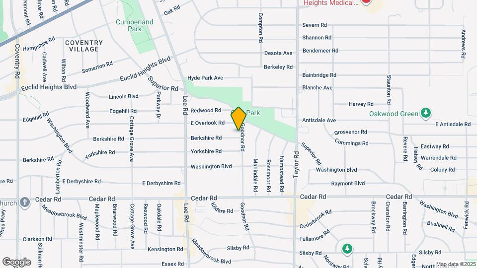 3321 Berkshire Rd Mapa y Detalles de la Ubicación