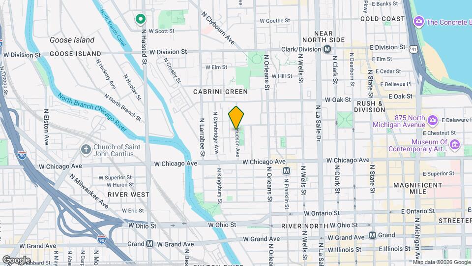 1106 N Wells St Map and Location Details