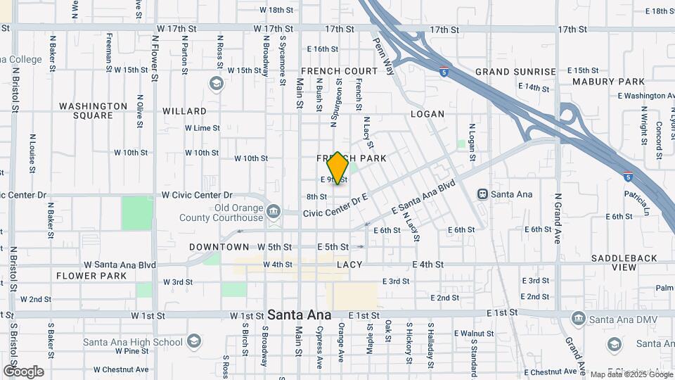 809 N Spurgeon St Map and Location Details