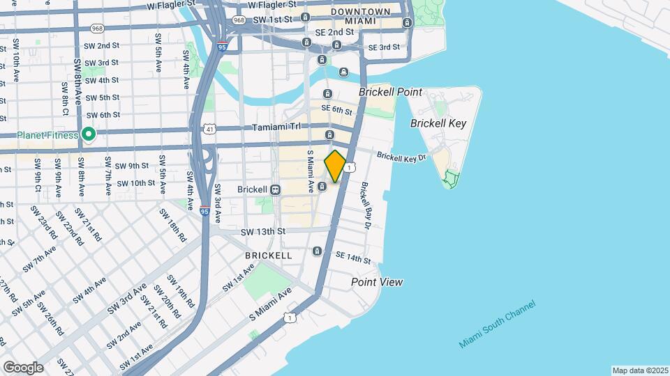 1000 Brickell Ave, Unit 6006 Map and Location Details