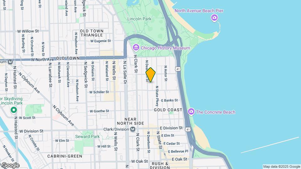 1421 N Dearborn St Map and Location Details