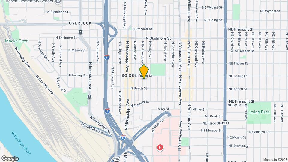 3816 N Borthwick Ave Map and Location Details