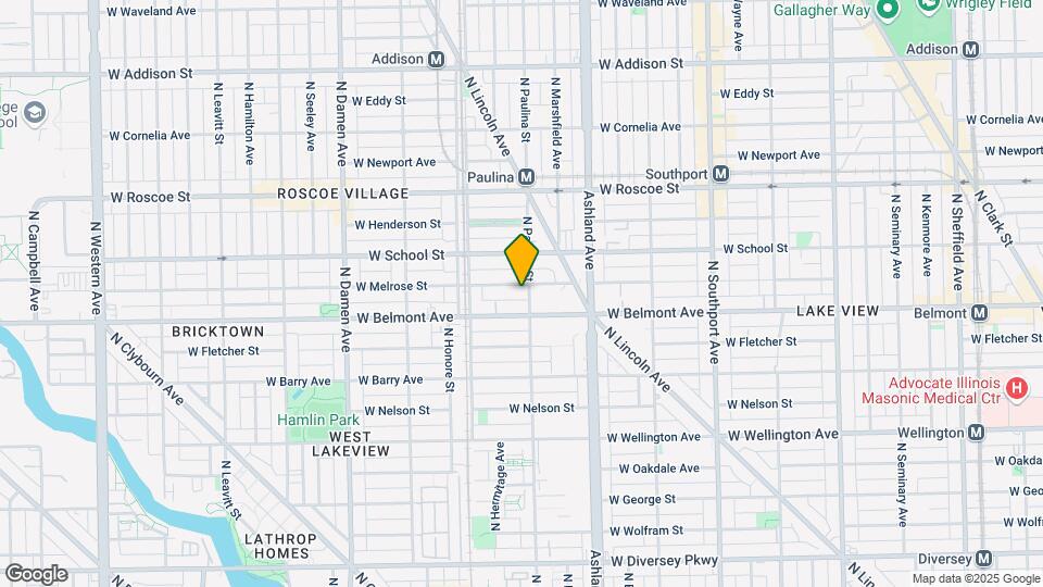 1707 W Melrose St Map and Location Details