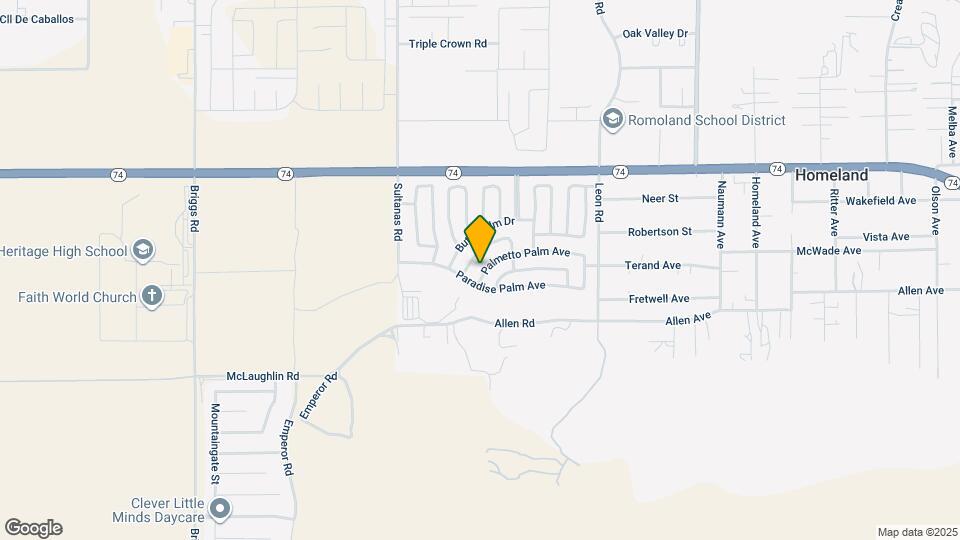 30660 Palmetto Palm Ave Map and Location Details