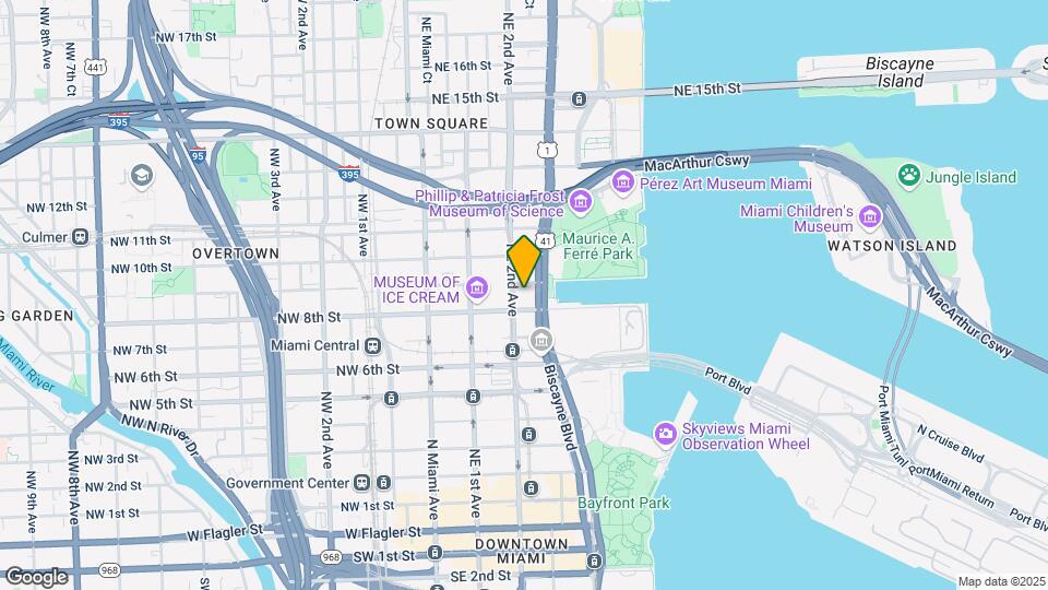 888 Biscayne Blvd, Unit 311 Mapa y Detalles de la Ubicación