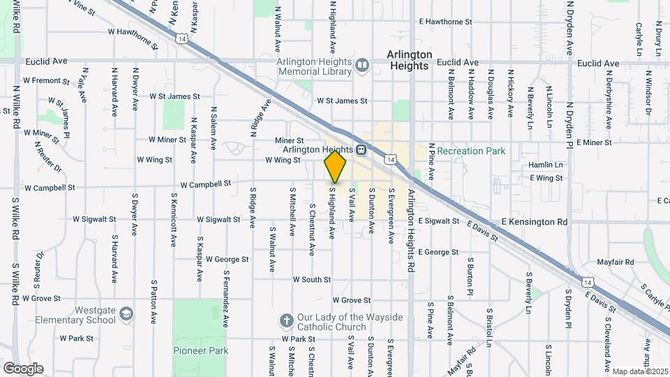 121 W Campbell St Map and Location Details