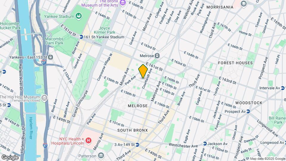 323 E 158th St Mapa y Detalles de la Ubicación