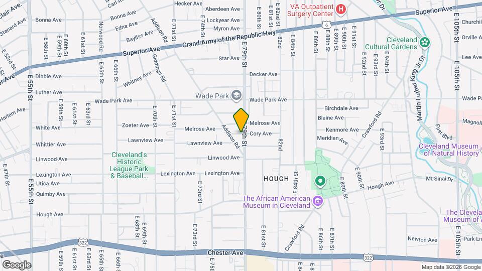 7926 Cory Ave Mapa y Detalles de la Ubicación