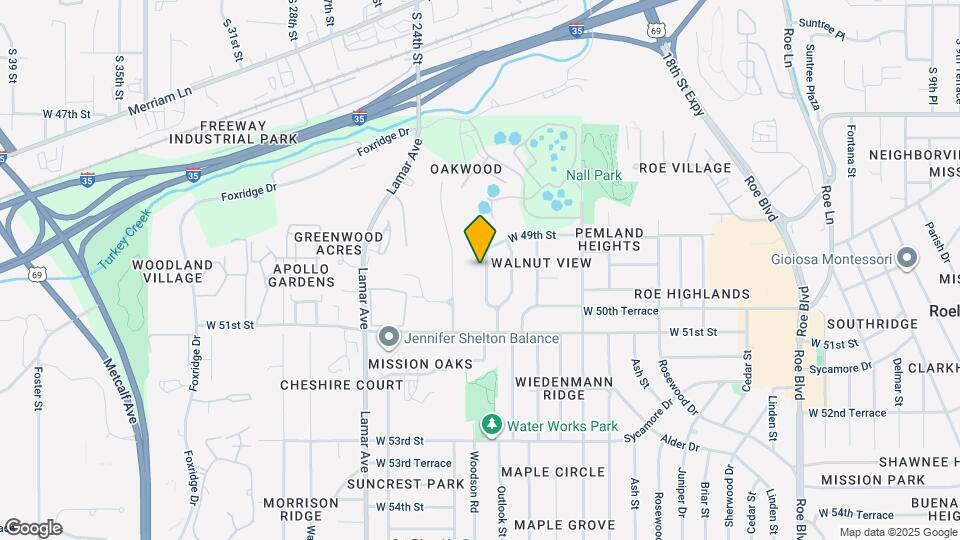 5002 Woodson Rd Map and Location Details