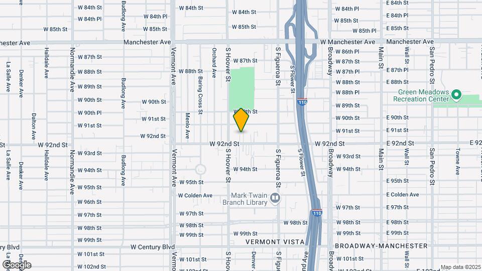 633 W 92nd St Map and Location Details