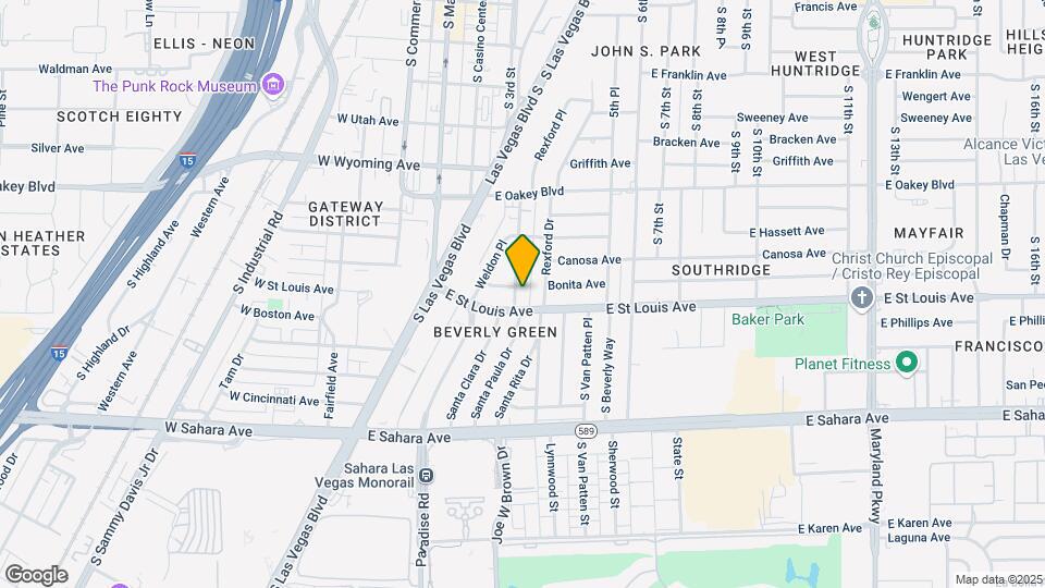 1921 Santa Paula Dr Map and Location Details