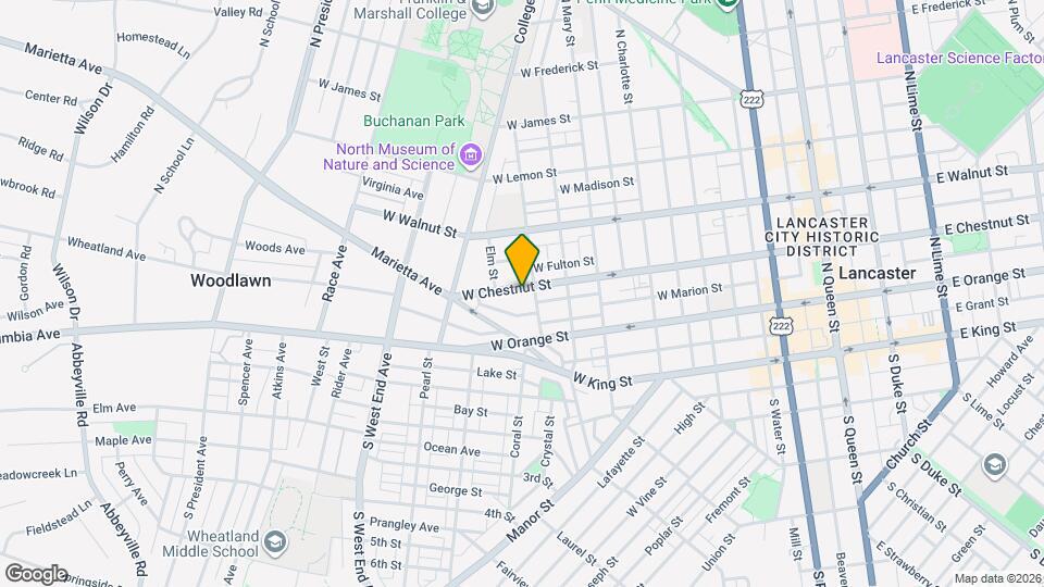 612 W Chestnut St Map and Location Details