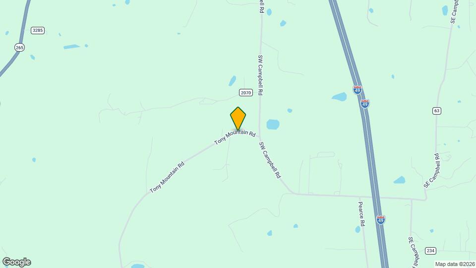 10984 Tony Mountain Rd Map and Location Details