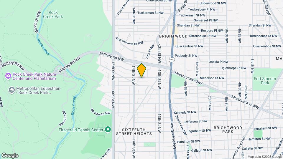1346 Nicholson St NW, Unit #102 Map and Location Details