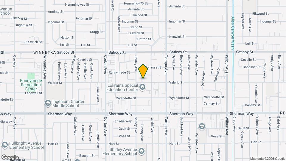 19433 Valerio St Map and Location Details