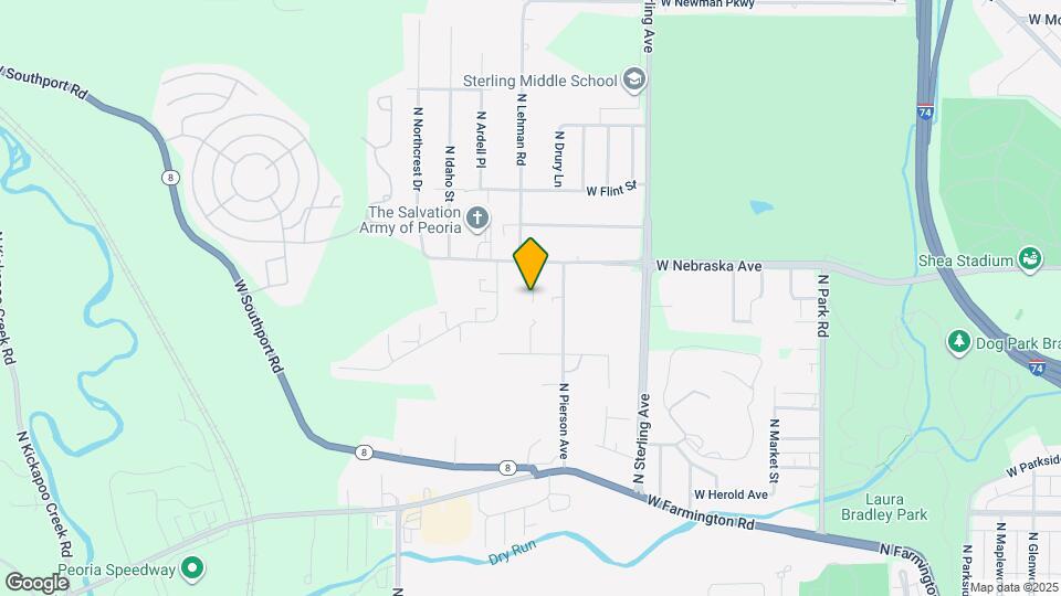 1801 N Gentry Ln Map and Location Details