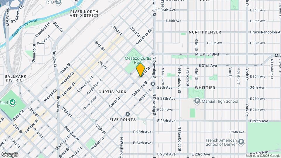 3030 Stout St Map and Location Details