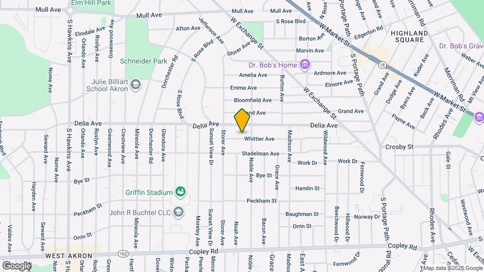 1055 Whittier Ave Map and Location Details