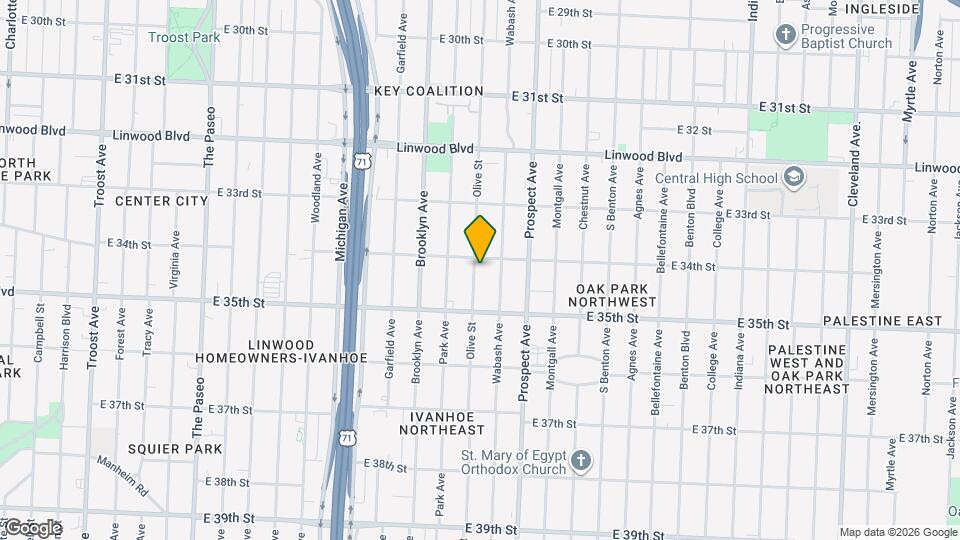 3409 Olive St Mapa y Detalles de la Ubicación