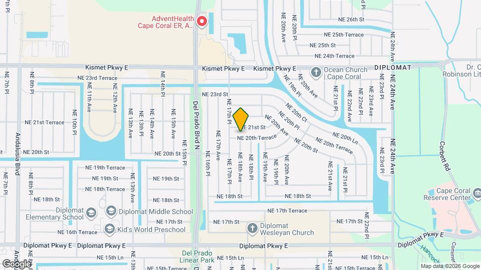 1729 NE 20th Terrace Mapa y Detalles de la Ubicación