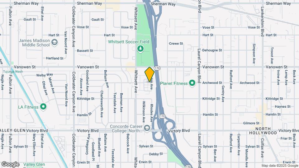 6661 Rhodes Ave Map and Location Details