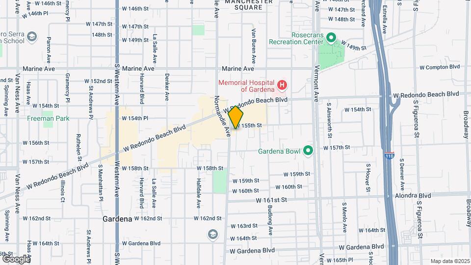15530 S Normandie Ave Map and Location Details