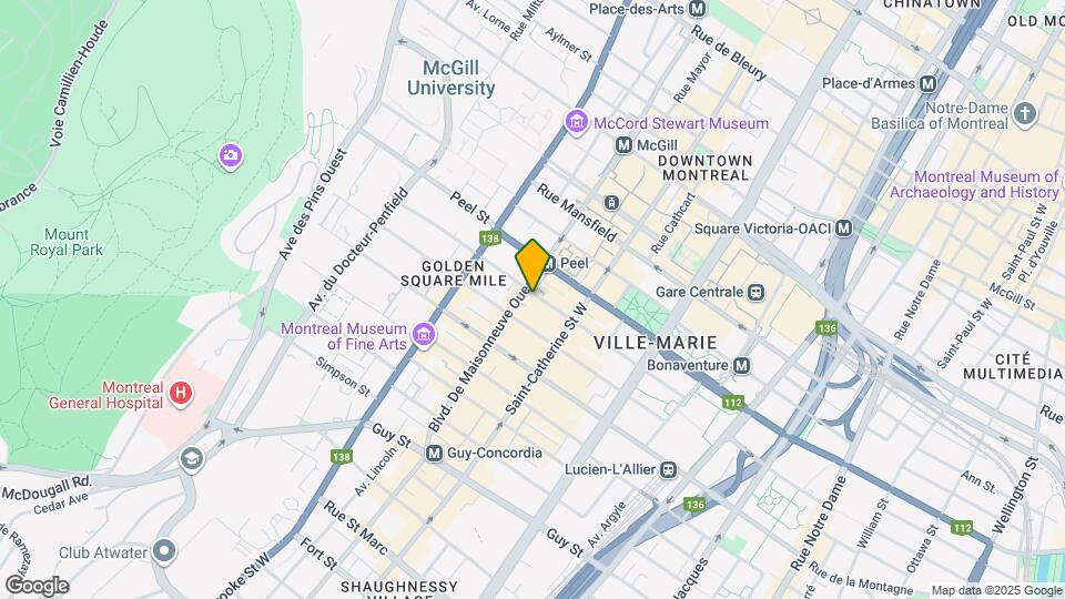 Le 1200 Ouest Map and Location Details