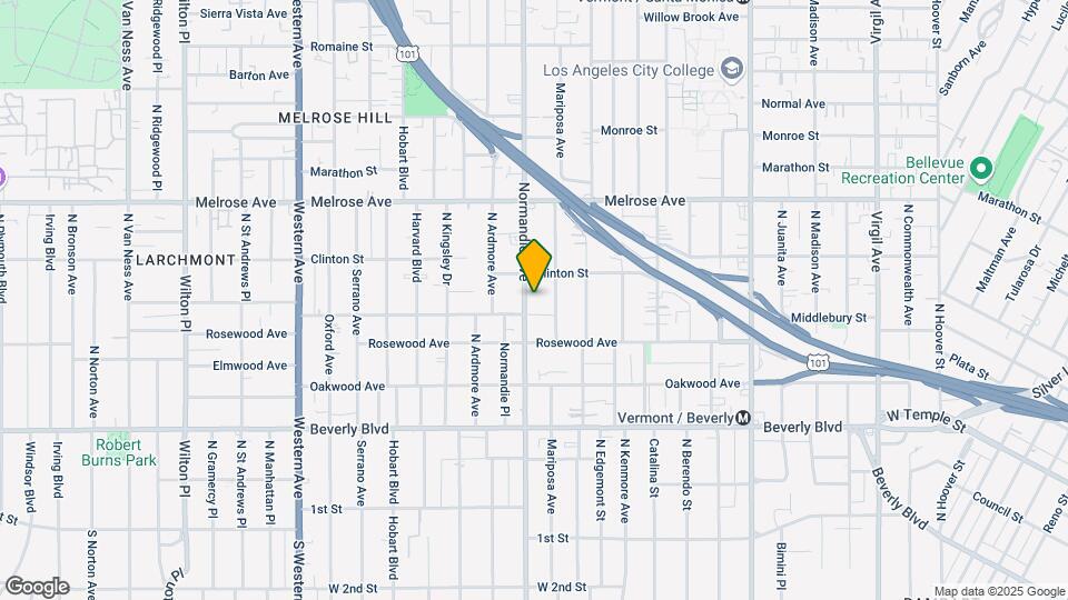 546 N Normandie Ave Mapa y Detalles de la Ubicación