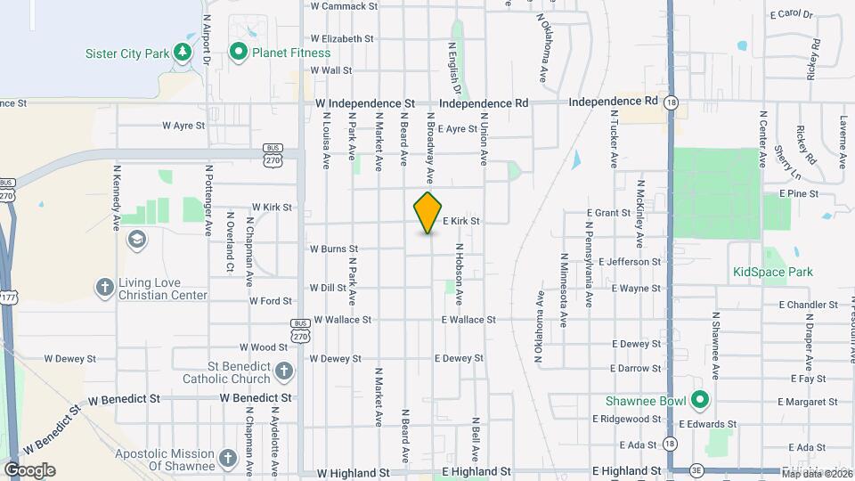 1012 N Broadway Ave Map and Location Details