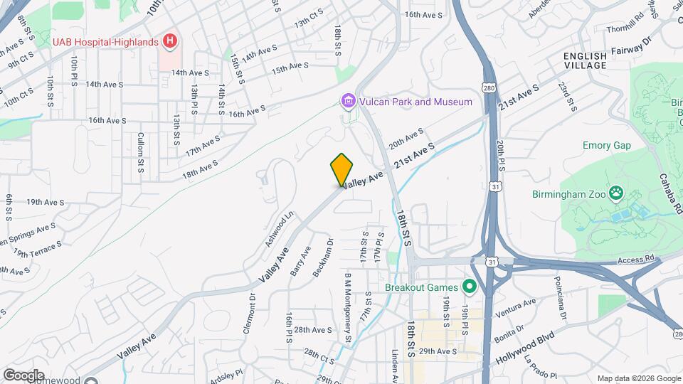 1761 Valley Ave Map and Location Details